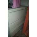 Beige 3 Drawer Lateral File Storage Cabinet Pull Out Drawers